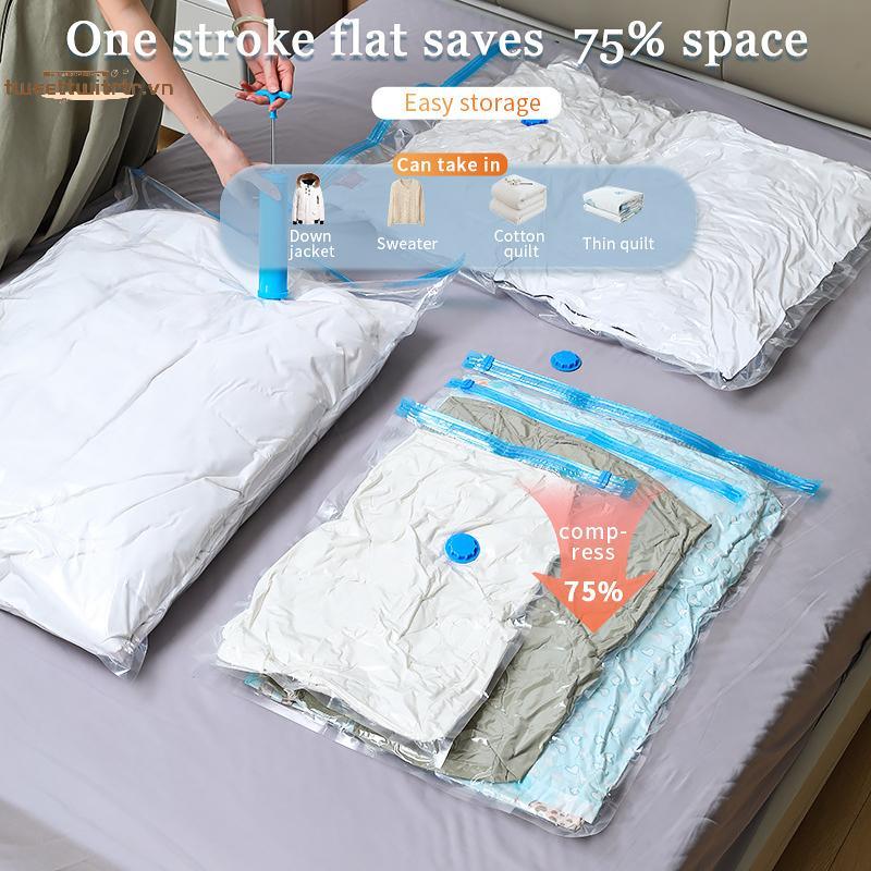 TRTR 5 Chiếc Thiên Tính Trong Suốt Hút Chân Không Nén Túi Niêm Phong Đặc Biệt Cho Quần Áo Và Quilts Túi Bảo Quản Du Lịch Và Túi Bảo Quản Chung VN