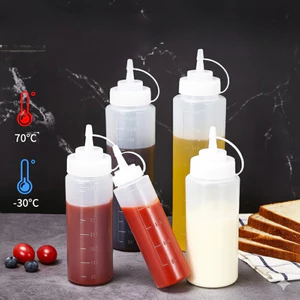 Chai Nhựa Đựng Sốt Pha Chế Nhiều Dung Tích, Có Vòi Tiện Lợi