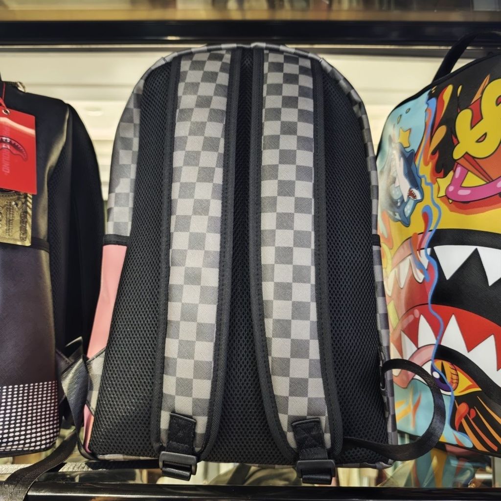SG Shark Schoolbag Ánh Sáng Sang Trọng Học Sinh Cá Mập Mỏ Hồng Da Báo Cá Mập Nam Nữ Dung Tích Lớn Hợp Thời Trang Schoolbag Mỹ Ba Lô Độc Đáo Ba Lô Túi Máy Tính