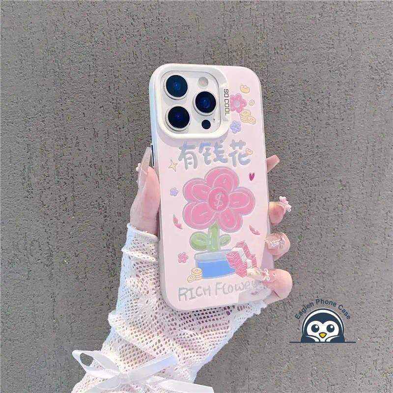Năm mới Vỏ hoa phong phú dễ thương cho Vivo iQOO 13 12 11 10 9 Pro SE 7 Z10X Z10 Z9 Turbo + Pro Z9X Z9S Z8 Z8X 5G 4G Vỏ điện thoại Bảo vệ ống kính Vỏ cứng mờ chống sốc màu hồng