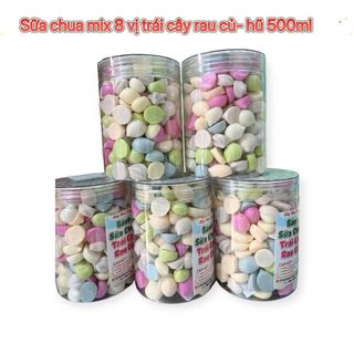 Bánh xốp, giòn ăn dặm sc mix 8 vị trái cây rau củ - hộp 500 ml ( không phải 500gr vì bánh rất nhẹ, xốp)