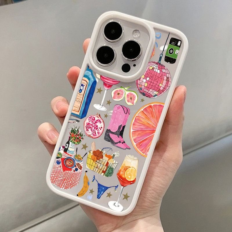 Ốp Lưng Cho iPhone 11 16 14 15 12 13 Pro Max 17AIR 16e 8 7 Plus XR X XS Max SE2020 2022 Graffiti Neon City Acrylic Trong Suốt Chống Sốc