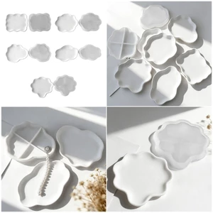 Cc Khay hình đám mây đa năng Khuôn silicon DIY Dự án thủ công Trang trí nghệ thuật tại nhà