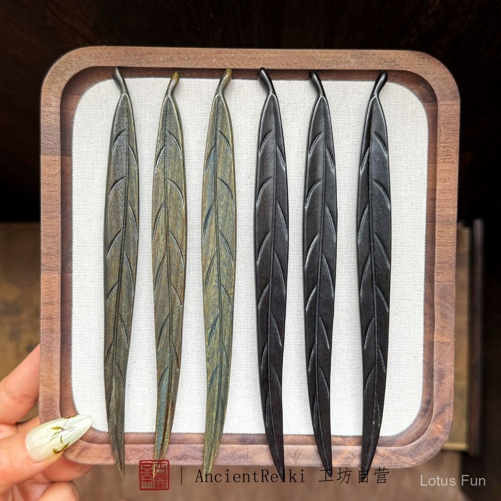 Kẹp tóc gỗ đàn hương cổ điển, phù hợp trang phục truyền thống, handmade