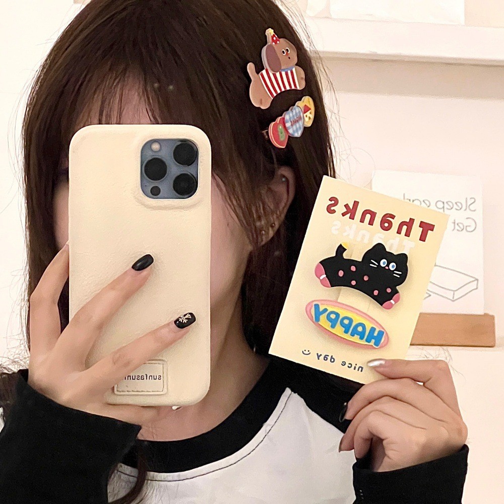 Phụ kiện tóc thú cưng dễ thương với kẹp tóc hình trái tim acrylic