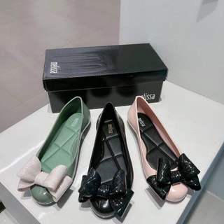 Giày Nữ Melissa Nơ Bơm Giày Thạch Dép Đế Bằng