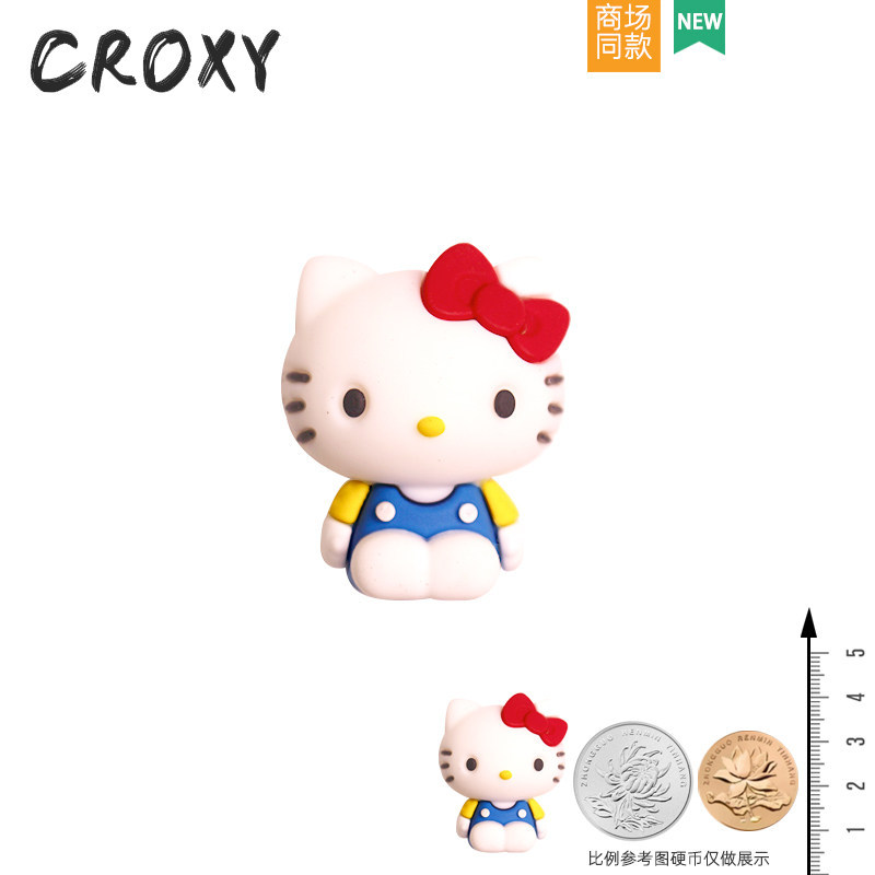 Phụ Kiện Giày Lỗ Hellokitty Hoa Dễ Thương Cho Crocs, Có Thể Tháo Rời, Phụ Kiện Trang Trí Zhibixing