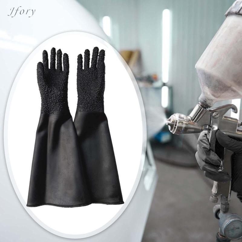 Jfory Găng Tay Phun Cát Găng Tay Phun Cát Găng Tay Cao Su Bền Cao Cấp Cho Phun Cát Bảo Vệ An Toàn Làm Việc Sandblast Tủ