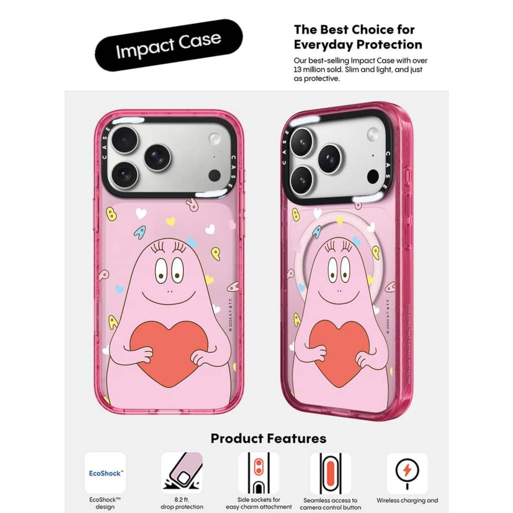 CASECASE X Mr Bubble Raise Love Pink Fizz Color Clear Hard Từ Hút Tác Động Dành Cho Apple IPhone 12 13 14 15 16 17 Pro Max Air Plus Có Hộp