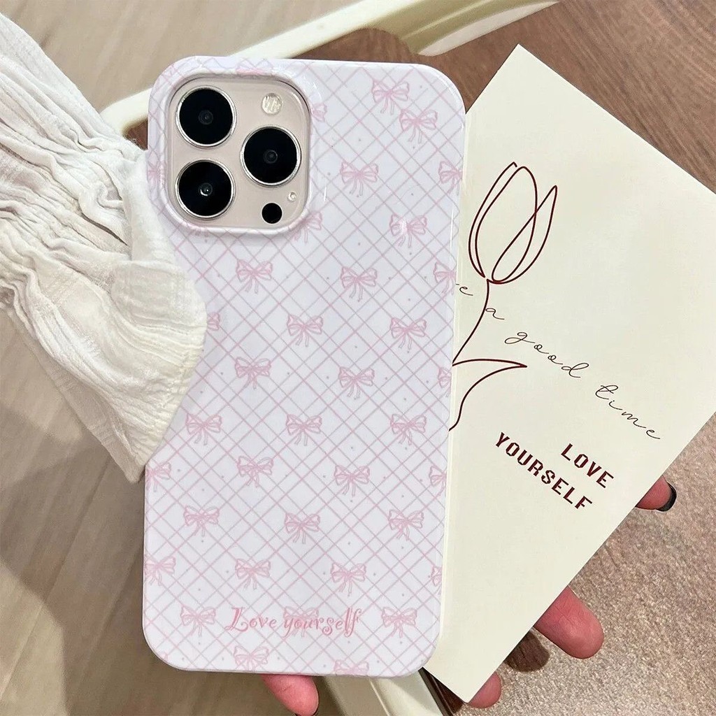 Mẫu nơ hình ô vuông phù hợp với vỏ điện thoại 16/17 Pro Max, iPhone 15/14, vỏ jelly XS và các mẫu mới nhất
