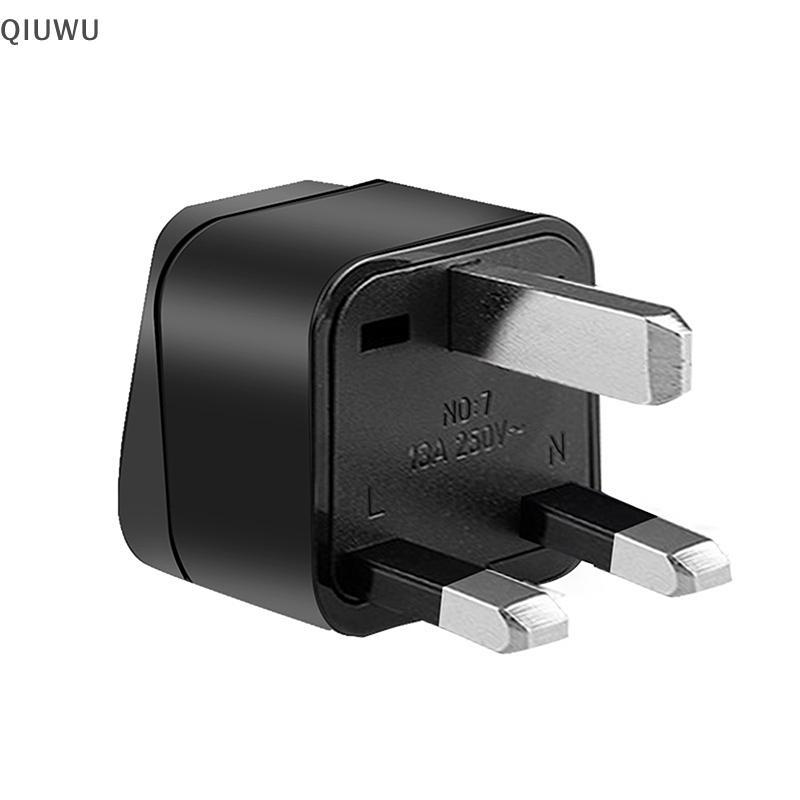 QIUWU 1 Cái Loại G Singapore Malaysia Vương quốc Anh Bộ chuyển đổi ổ cắm điện Trắng Đen 13A AU EU CN US sang Vương quốc Anh Bộ chuyển đổi phích cắm du lịch.
