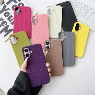 Sáng Tạo Mới Họa Tiết Dệt Kim Da Lỏng Thích Hợp Cho iPhone 17 ProMax Ốp Điện Thoại Apple 16 Bảo Vệ Mềm CoverV