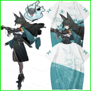 Áo thun Cosplay Hoshimi Miyabi Zenless Zone Zero, Vải Full Graphic, Tay Ngắn