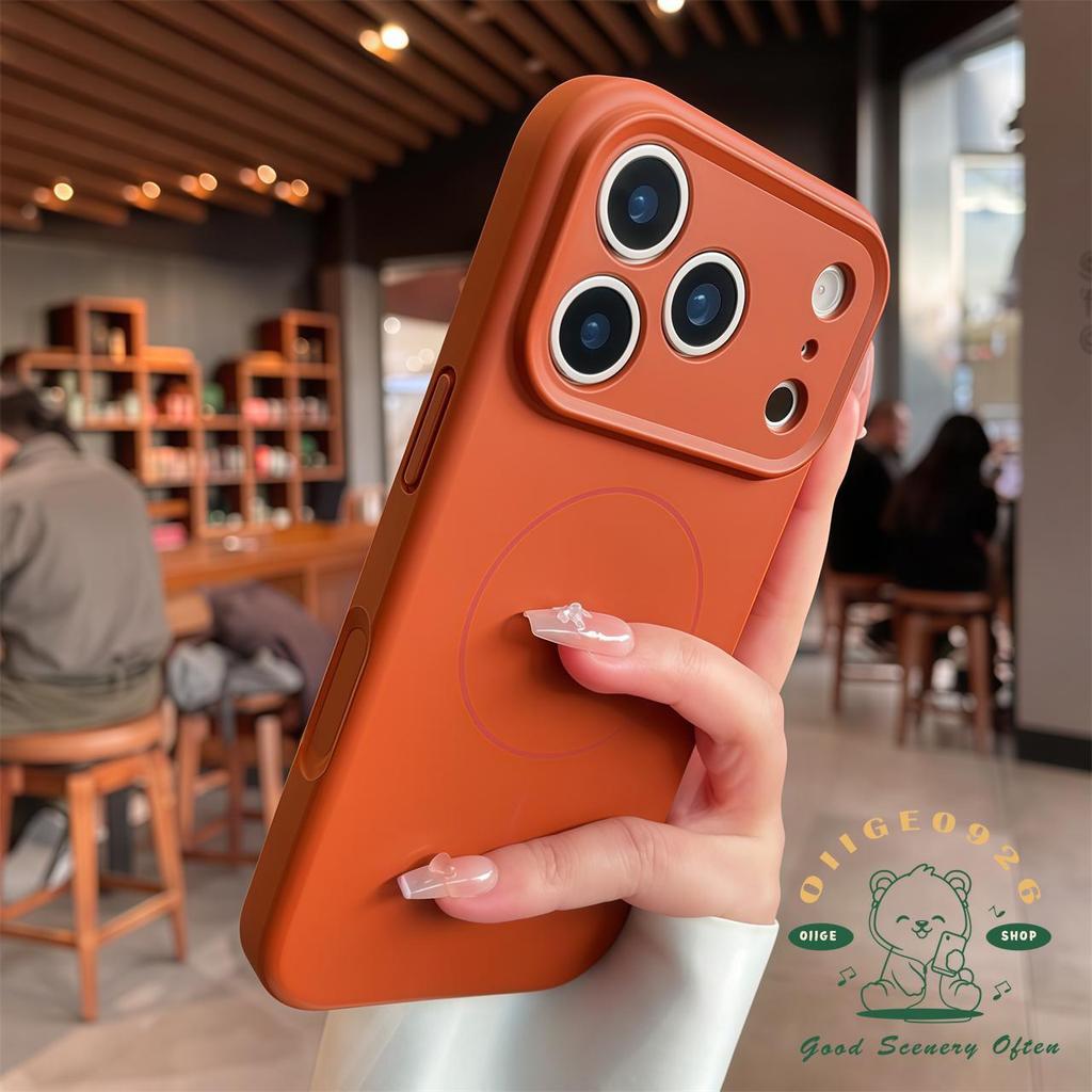 【 Ốp lưng iPhone17 】 Vỏ điện thoại từ tính cảm giác da lỏng iphone17 Pro Max 16 15 14 13 12 Vỏ cho vỏ iPhone Vỏ mềm silicon TPU chống sốc