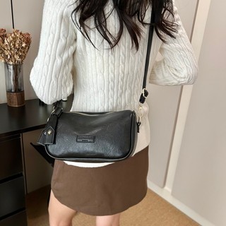 Túi Đeo Vai Nữ, Túi Đeo Ngang Boston, Túi Gối Niche Retro Màu Trơn