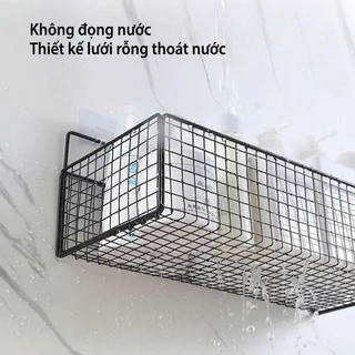[COMBO 2 CHIẾC] Kệ Sắt Dán Tường Đựng Gia Vị & Đồ Dùng Nhà Tắm – Sơn Tĩnh Điện, Không Khoan Tường
