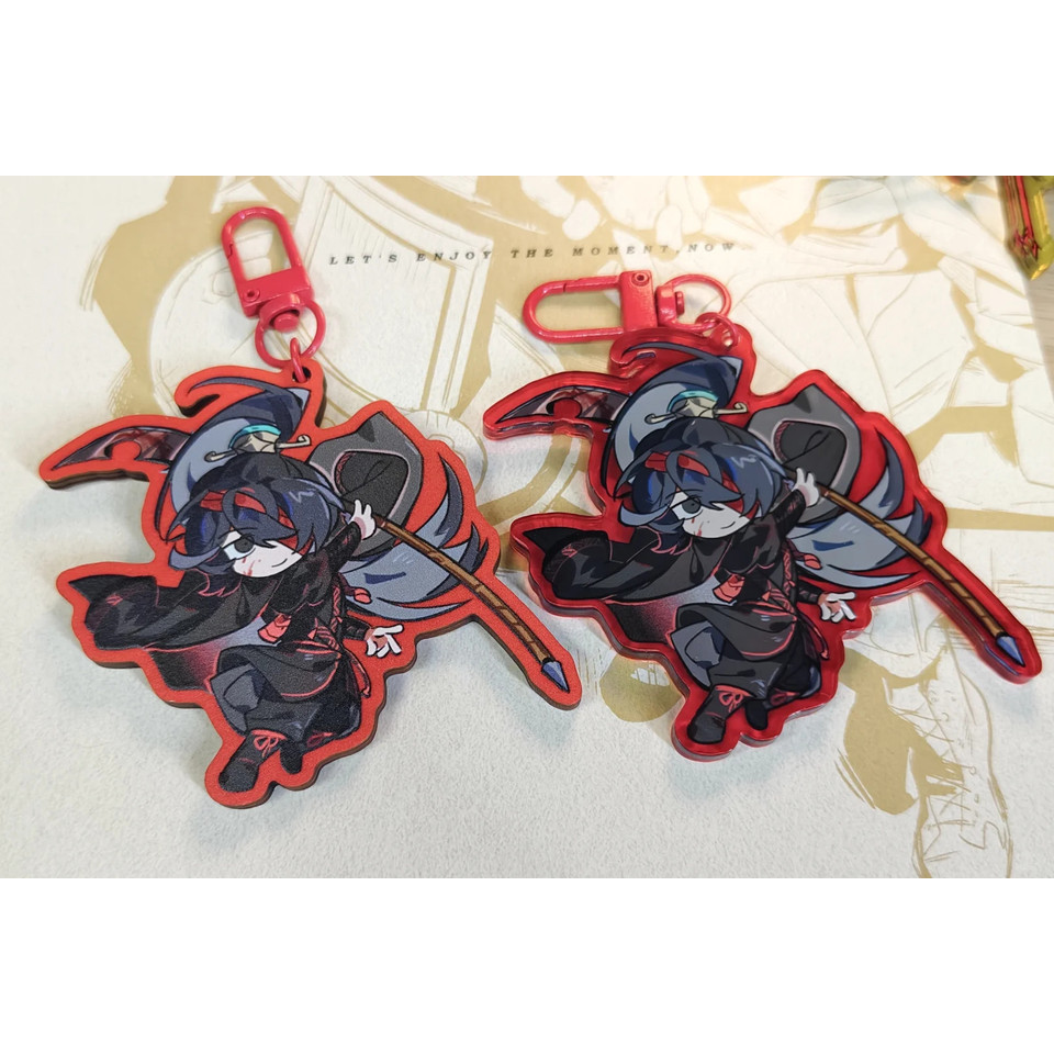 Anime Keychain Women Limbus Company Acrylic Key Chain Man Key Ring Pendant Ornament Accessories Friend Gift