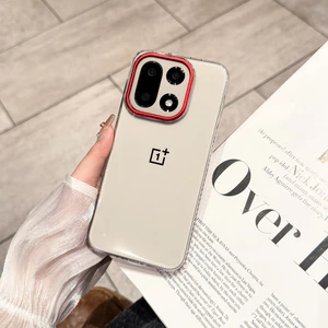Dành Cho Oneplus 15 Màu Vận Chuyển Series Trong Suốt Vòng Tròn Đỏ Cứng Ốp Lưng Nước Chống Trơn Trượt Họa Tiết Điện Thoại