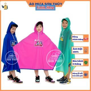 (HÀNG SỊN ) Áo mưa TRẺ EM CÁNH RƠI -Sơn Thủy nhựa PVC an toàn, siêu bền - áo mưa cho bé trai, hình in hoạt hình đáng yêu