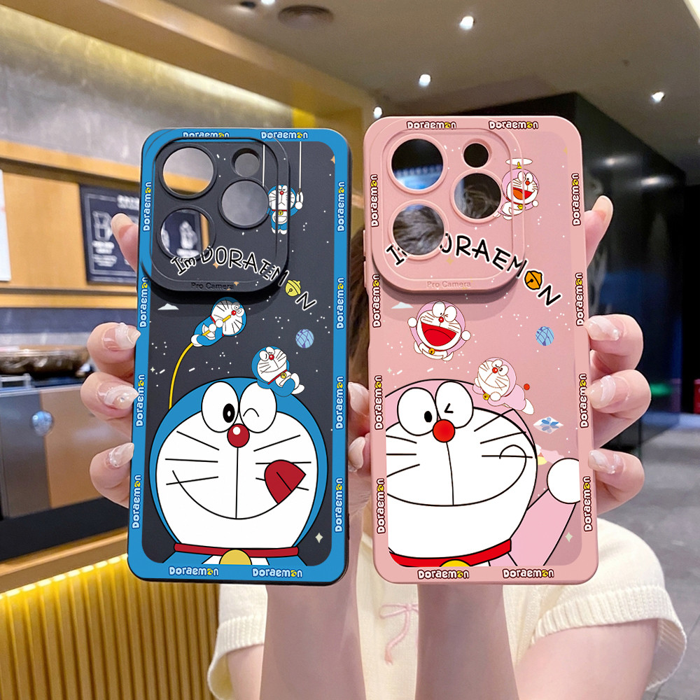 Tương thích với Infinix Hot 60 Pro 50i 40i 40 Pro Note 12 G96 12i 30i Smart 10 8 9 Smile Doremon Vỏ bảo vệ ống kính