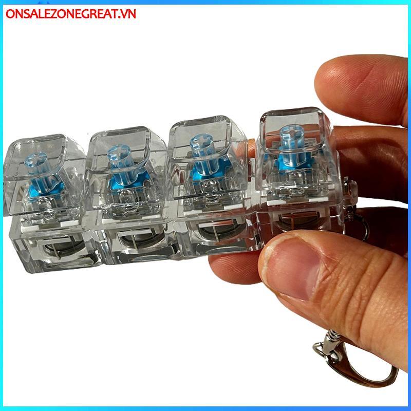 Ons 4 / 9 Phím Bàn Phím Cơ Máy Kiểm Tra Trục Bàn Phím LED Đồ Chơi Chìa Khóa Giảm Căng Thẳng DIY Fidget Nút Keycap Fidget Móc Khóa Đồ Chơi Quà Tặng Tại