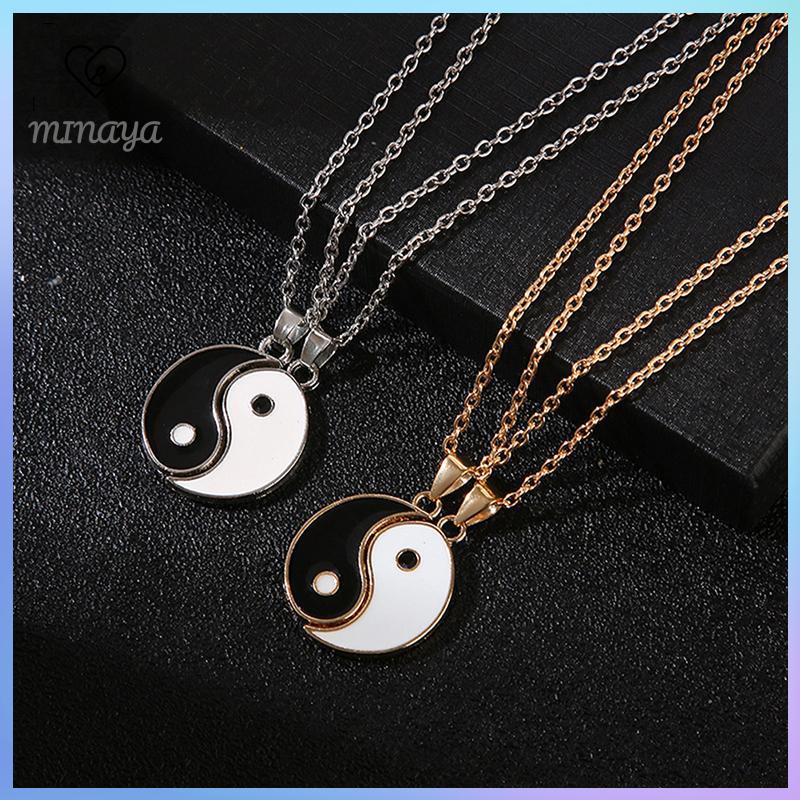 [MINAYA] Tai Chi Âm Dương - Vòng Tay & Dây Chuyền Cặp Đôi, Dây Bện Điều Chỉnh, Phù Hợp Quà Tặng Người Yêu VN