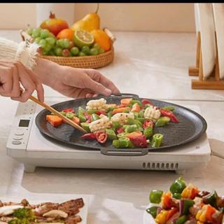 ( 34cm) Chảo Nướng Đá Chống Dính Không Dầu Hàn Quốc Dùng Cho Bếp Từ Và Bếp Gas Tiện Lợi Dễ Vệ Sinh (hàng tốt)