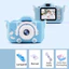 Máy ảnh trẻ em QEARY, HD 1080P Video kỹ thuật số Máy ảnh kỹ thuật số cho trẻ mới biết đi, Trẻ em siêu dễ thương Gits Vỏ silicon Máy ảnh video Giáng sinh