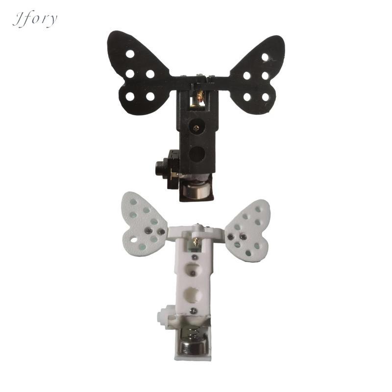 Jfory Mô hình bướm cơ khí trang trí Cánh di chuyển điện tử Hoạt động bằng pin Hoa nhung cho thủ công