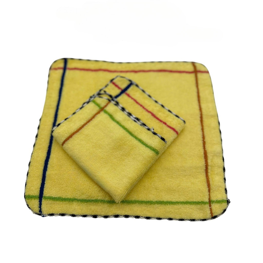Set 10 Khăn Lau Mặt Cotton Cho Bé 25x25cm – Siêu Mềm, Thấm Nhanh, Không Xù Lông, Dùng Hàng Ngày
