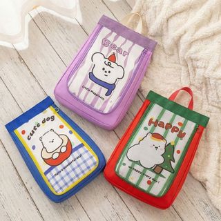 Túi đựng giày SENRTY, Túi đựng giày cầm tay hình động vật hoạt hình, Dụng cụ sắp xếp giày chống bụi dung tích lớn dày tiện lợi cho gia đình