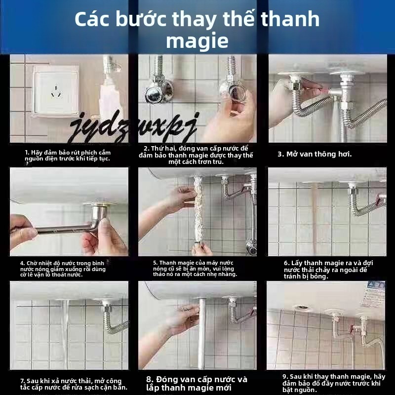 Thích hợp cho máy nước nóng điện Xả khói Thanh magiê đa năng Đai ốc Xả vết bẩn Thanh magiê Nắp vít