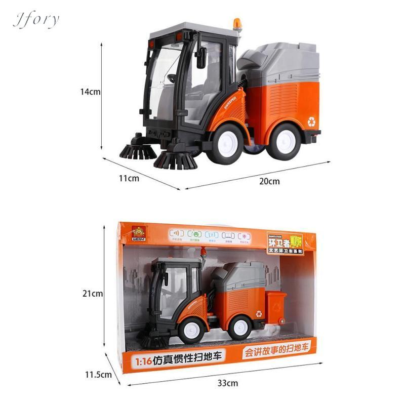 Jfory Quét Đường Xe Rác Xe Mô Phỏng Mô Hình Kỹ Thuật Ô Tô Đồ Chơi Trẻ Em