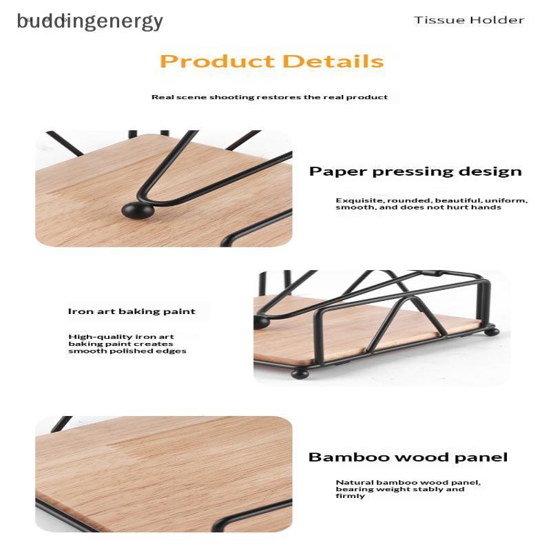 {BUDDI} Giá đỡ khăn ăn phẳng Giá đỡ khăn ăn bằng sắt kim loại Giá đỡ khăn ăn có đế bằng gỗ để trang trí mặt bàn nhà bếp tại nhà {buddingenergy}