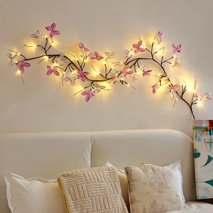 LED Có Thể Uốn Cong Hình Mây Ánh Sáng Bướm Hoa Lá Trang Trí Nội Thất Trang Trí Tường Lãng Mạn Không Khí Ánh Sáng