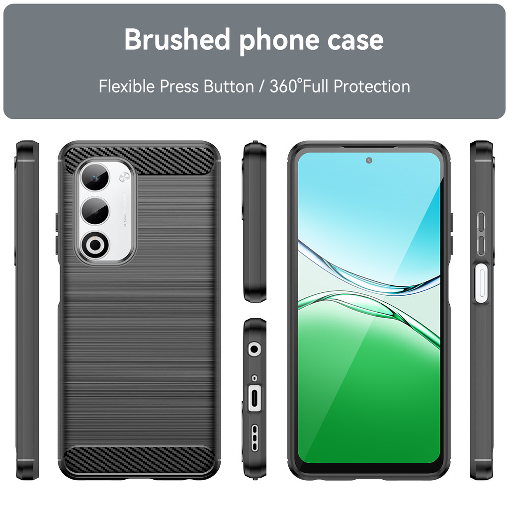 Ốp lưng OPPO A5 5G Vỏ nhựa TPU mềm bằng sợi Carbon cho Ốp điện thoại OPPO A5 4G