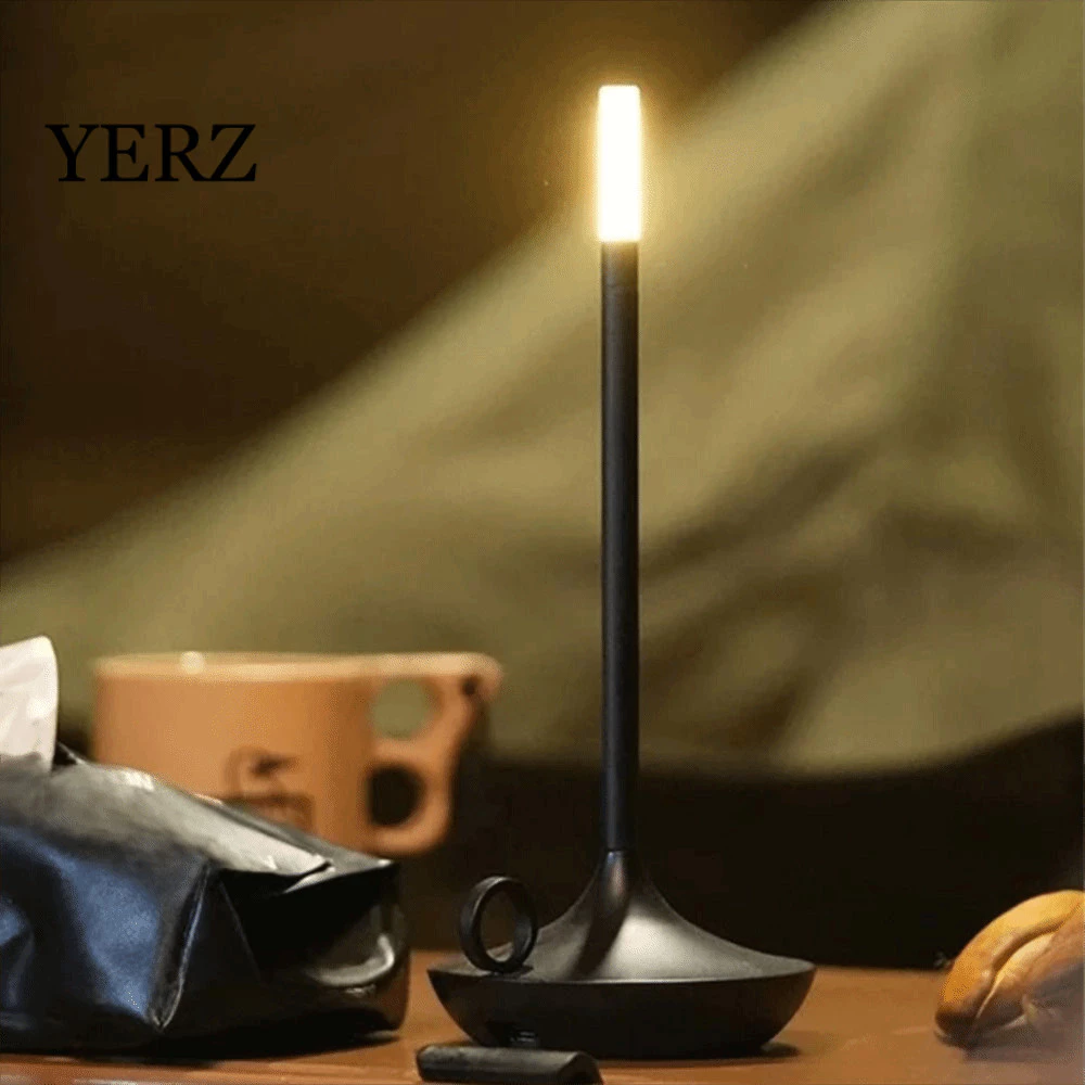 Đèn bàn đèn nến YZ, Đèn LED điều khiển cảm ứng Nguồn đèn LED Đèn nến LED, Đèn ngủ Thiết kế đơn giản Sạc USB Xây dựng kim loại Cảm ứng Đèn ngủ thanh trang trí
