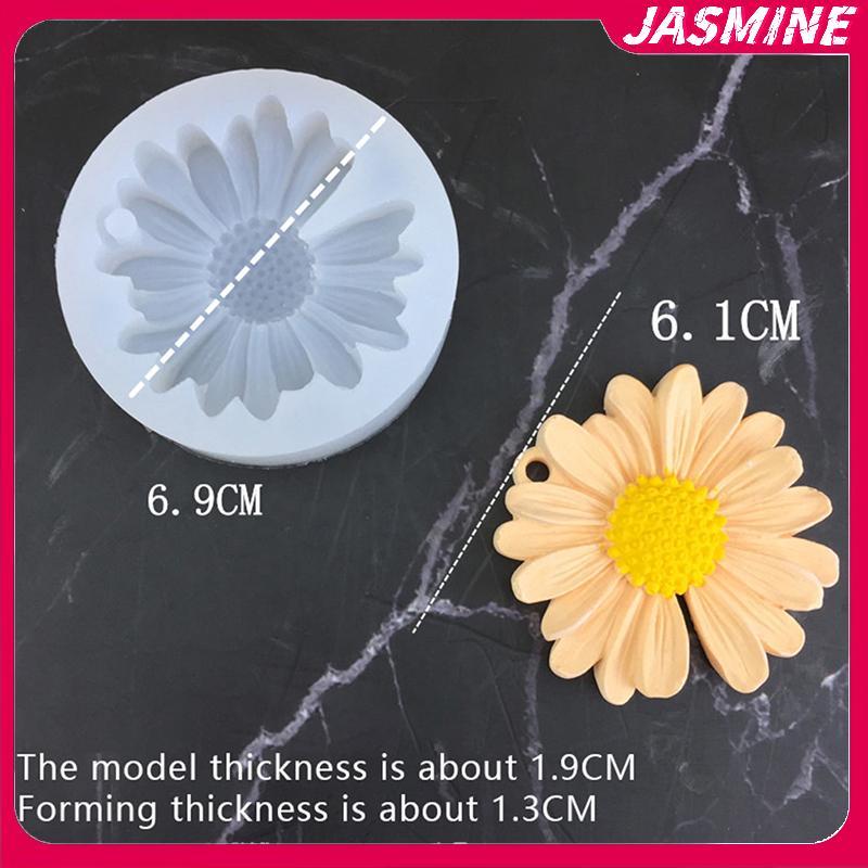 JASMINE Hoa Cúc Hoa Cúc Khuôn Silicon Có Lỗ Xe Hương Liệu Epoxy Xà Phòng Handmade Nến Khuôn DIY Trang Trí Kẹo Đóng Băng Khuôn JASMINE