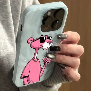 Ốp lưng iPhone 17 16 15 14 13 12 11 ProMax XR XS Max 7 8 Plus Báo Hồng Họa tiết dễ thương Ốp lưng điện thoại Dẻo mềm