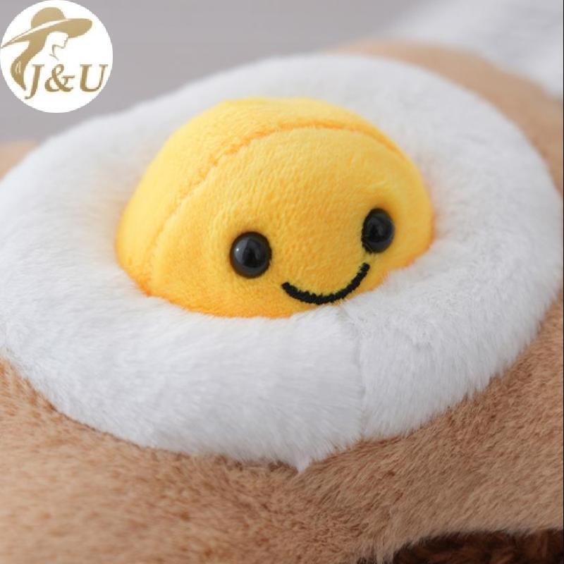JU Dễ Thương Vui Nhộn Mô Phỏng Thực Phẩm Bánh Mì Nướng Trứng Chiên Sang Trọng Búp Bê Mặt Dây Chuyền Bapa Treo Đồ Trang Trí Quà Tặng VN