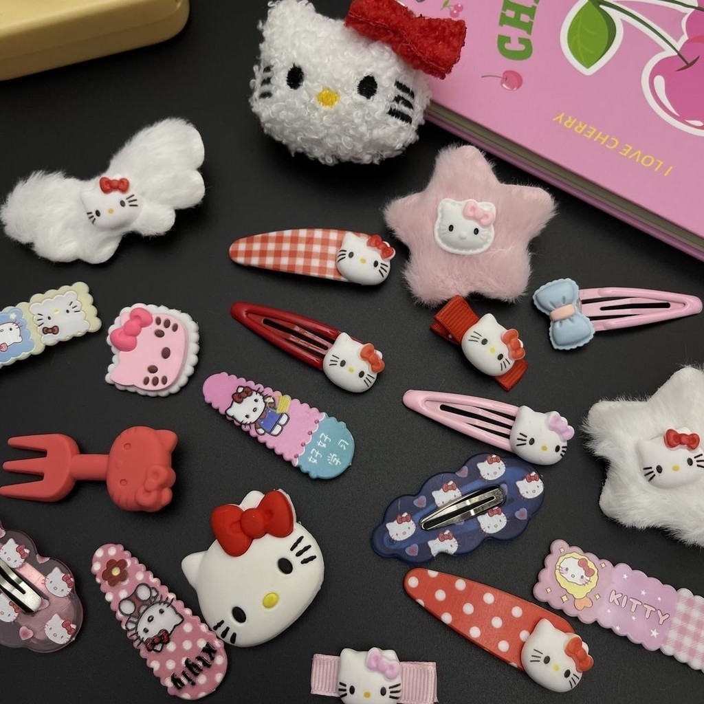 Set 50 Kẹp Tóc hellokitty cho bé gái siêu dễ thương phong cách hàn quốc Mix Mẫu