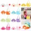 KANGN 2 Cái / bộ Bộ Túi Đi Biển Mũ Rơm, Túi Tote Vành Rộng Trẻ Em Mũ Đi Biển Bộ, Mũ Chống Nắng Thiết Kế Hoa Mũ Chống Nắng Thoáng Khí Du Lịch Ngoài Trời