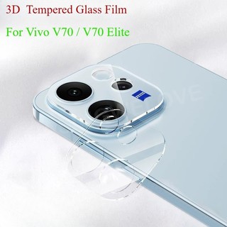 3 Miếng 3D Bảo Vệ Ống Kính Máy Ảnh Cho Vivo V70 Elite FE Lite 5G 4G 2026 Trong Suốt Kính Cường Lực Bảo Vệ Toàn Diện Mặt Sau
