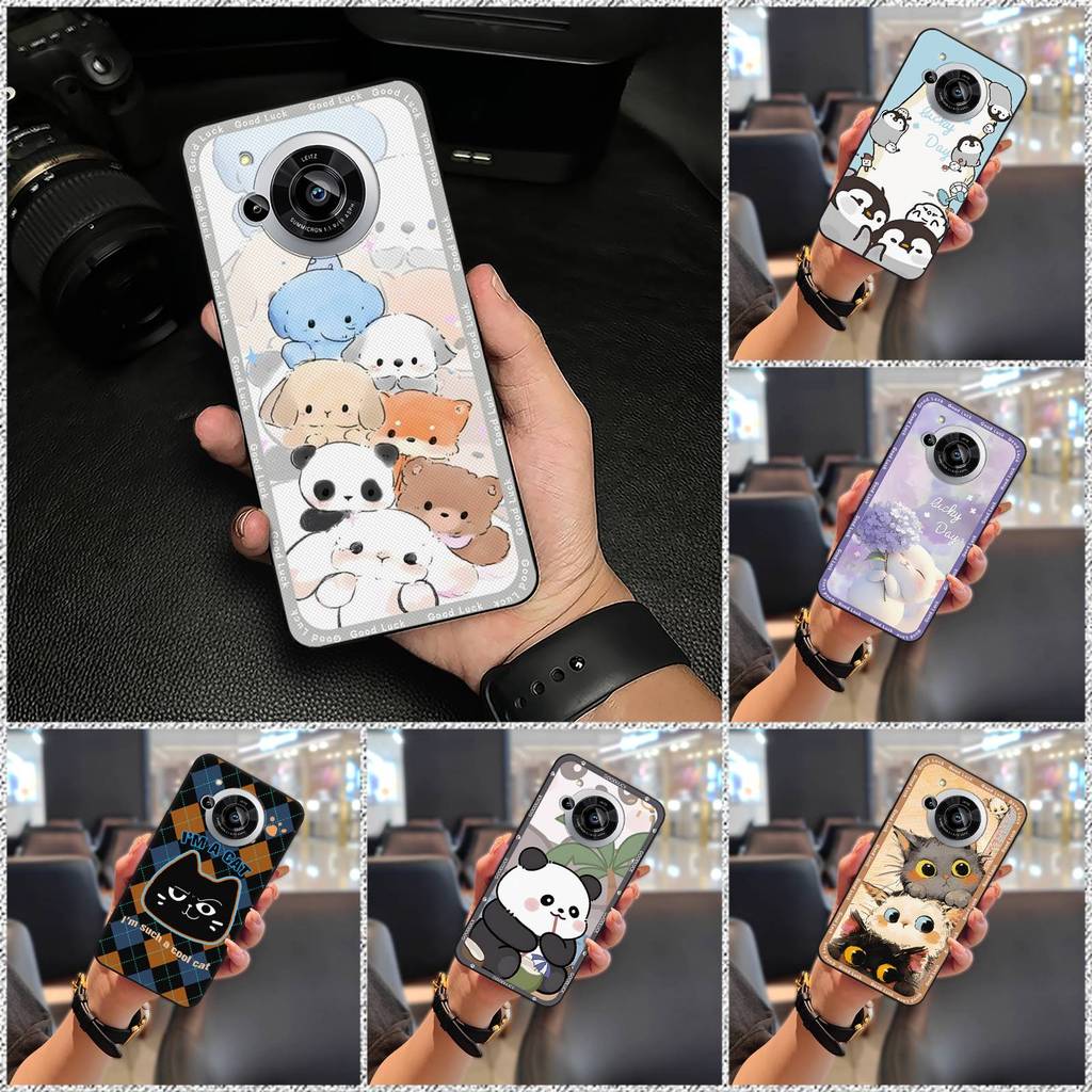 Túi Điện Thoại Hoạt Hình Ốp lưng Sharp Aquos R7 / SH-52C Vỏ Mềm Silicon Chống Bụi Bẩn Thiết Kế Thời Trang Dễ Thương Chống Sốc Bọc Toàn Bộ Graffiti TPU Chống Bụi Động Vật