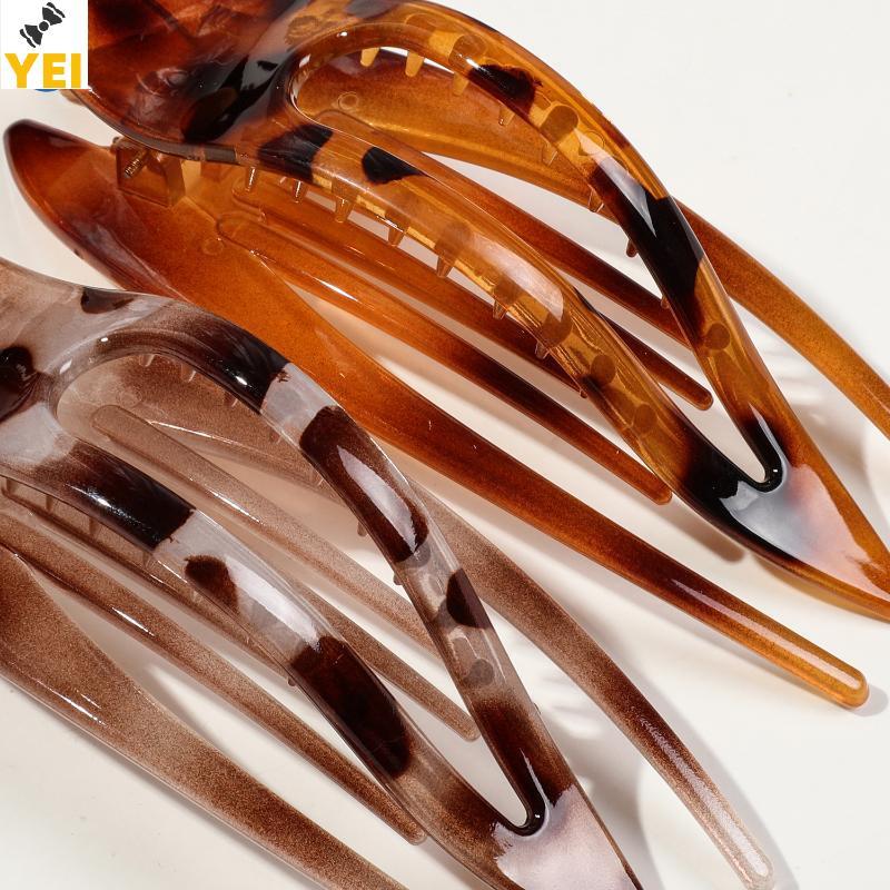 Kẹp Tóc Acrylic Thời Trang cho Bé Gái và Phụ Nữ - Tạo Kiểu Đuôi Ngựa và Cua Barrette