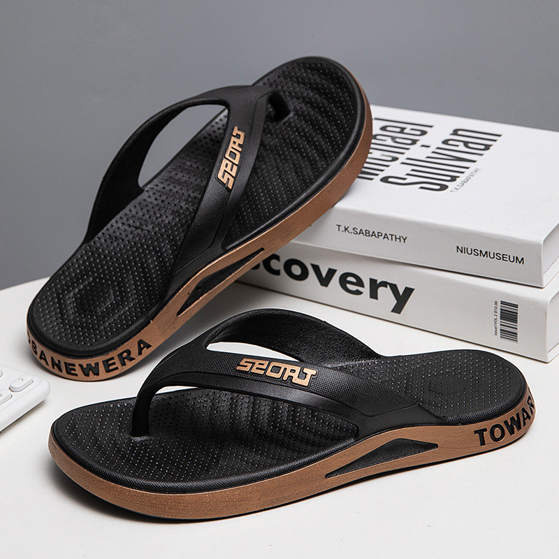 Mới Đơn Giản Flip-Flops Nam Ngoài Trời Chống Trơn Trượt Thông Thường Flip-Flops Nam Đi Biển Thời Trang Dép Bán Buôn
