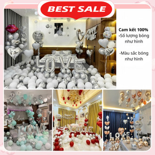Bóng Bay Đơn Giản Trang Trí Phòng Cưới Bón Bóng Cưới DF36