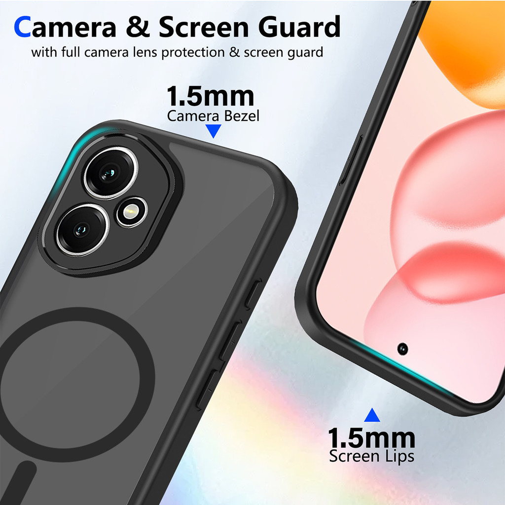 Ốp lưng Honor 400 5G Vỏ thu hút từ tính màu đen mờ cho vỏ điện thoại Honor 400 5G
