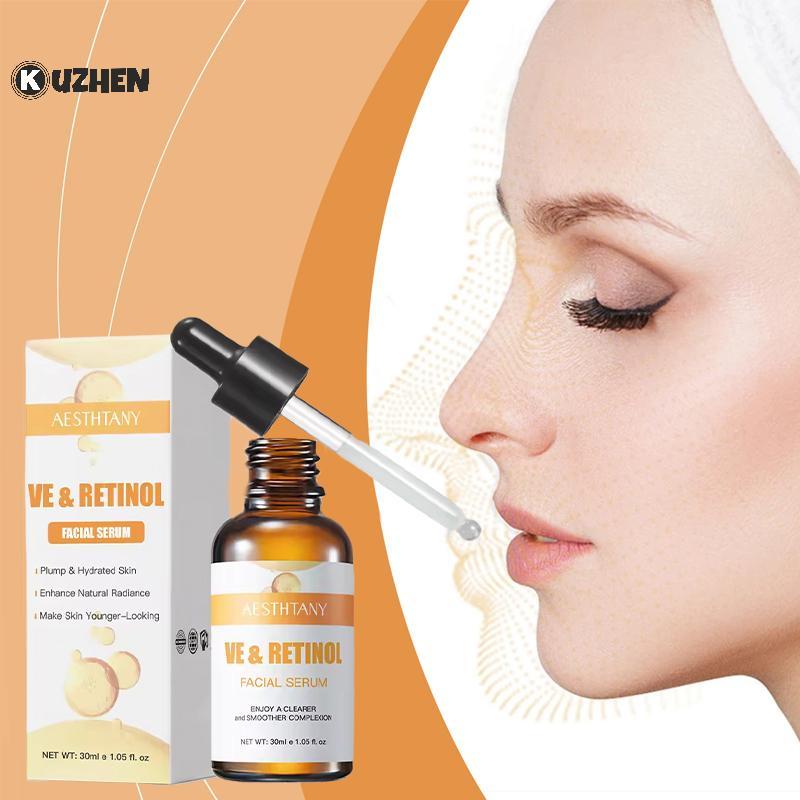 KUZHEN 30ml Retinol và Vitamin E Serum - Cá cóc công thức đặc biệt Dấu hiệu lão hóa sớm Giảm và săn chắc làn da HOT