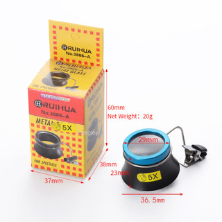 Kính lúp kẹp có độ rõ nét cao 20X có miếng đệm cao su bảo vệ ống kính, ống che mắt di động để sửa chữa trang sức & đồng hồ